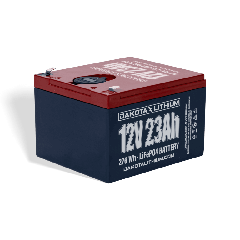 12v 23Ah Battery with Dual USB Ports & Voltmeter